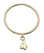 Ariel Gordon 14k Mini Alphabet or Number Charm Ring